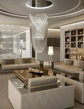 Elegant living room featuring modern furniture
