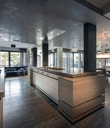 Modern kitchen with sleek cabinetry