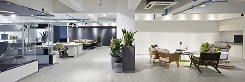 Modern office space with stylish furniture